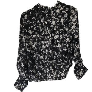 Dynamite Button-down Floral Blouse